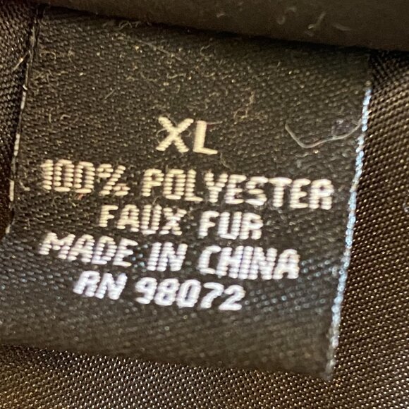 Cejon Faux Fur Vest Animal Print Gray & Black XL #311K - Picture 9 of 9